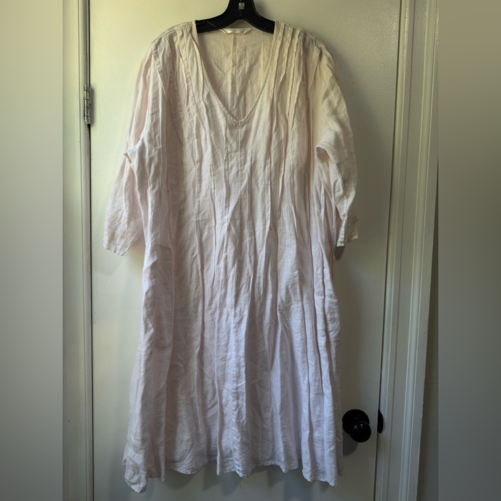 Luna Luz Mariposa Linen Elegant White Mini Dress